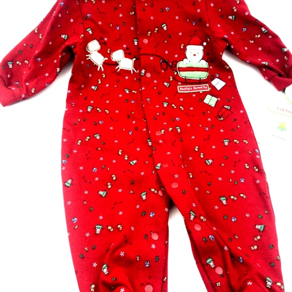 Baby One Piece Size 6m Carter's Christmas Santas Favorite Footed Feet Snap - Picture 6 of 7